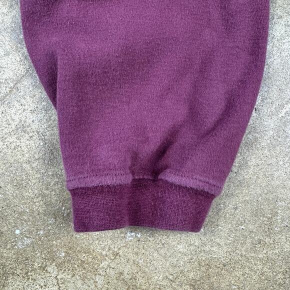 Vintage American Eagle Mock Neck Long Sleeve Shirt Men’s L Maroon 100% Cotton - Picture 4 of 7